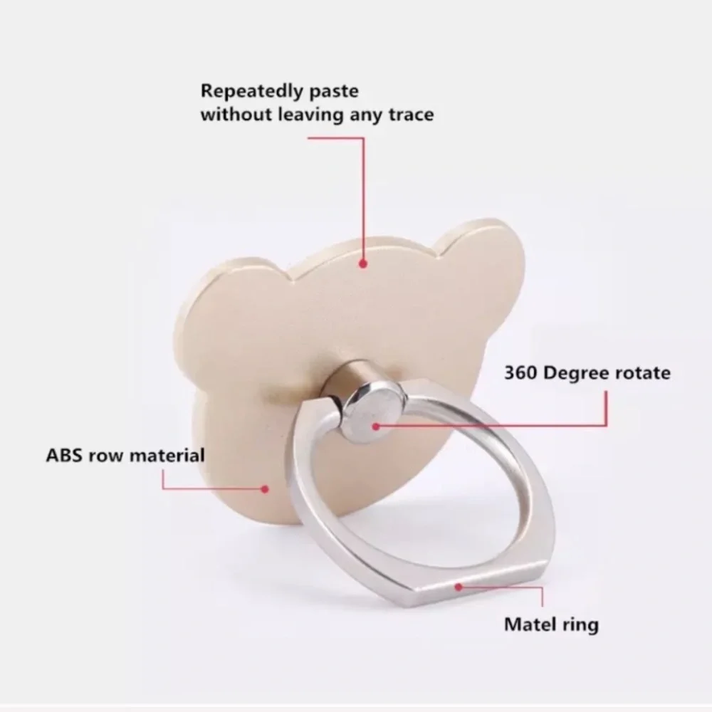 Pink Bear Smartphone Anti Drop Holder